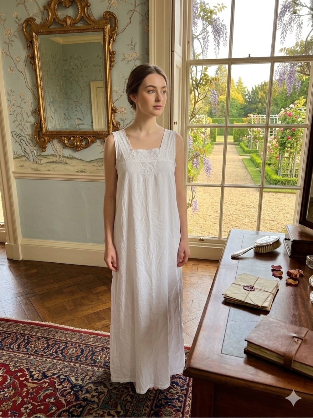 Classic White Cotton Sleeveless Maxi Dress